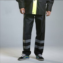 交通环卫黑色牛津布反光雨裤